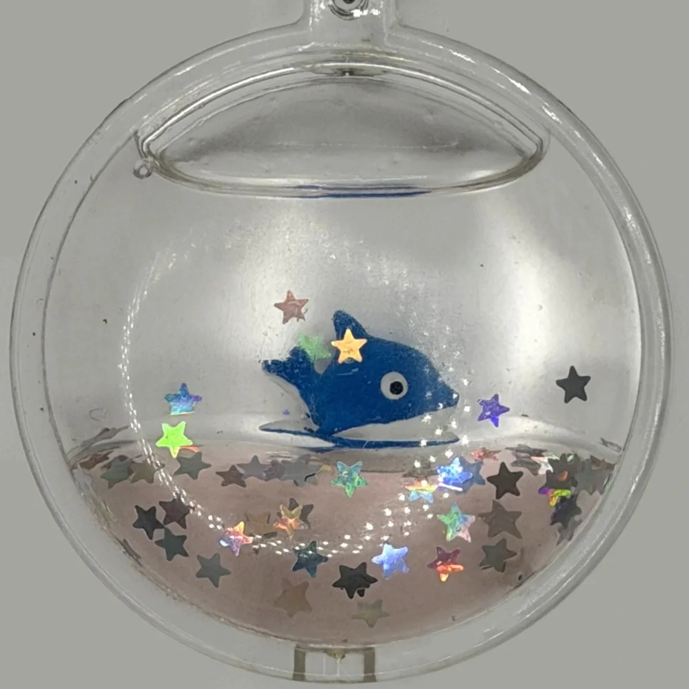 Clear Bubble Snow Globe Keychain
